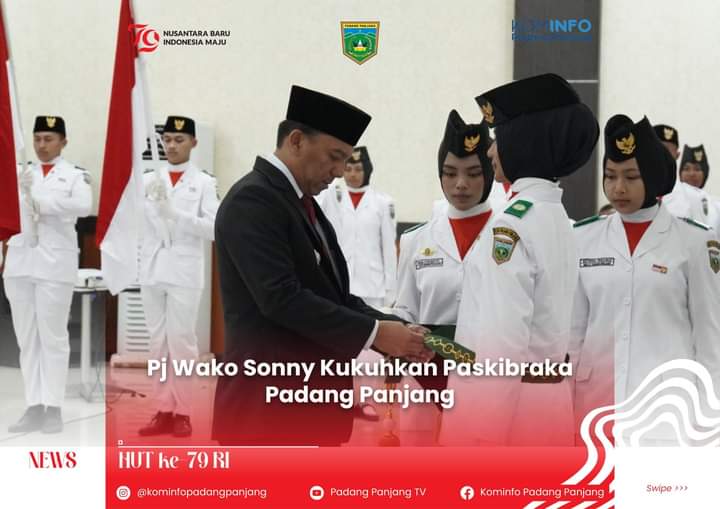 Paskibraka padang panjang dikukuhkan pj wako