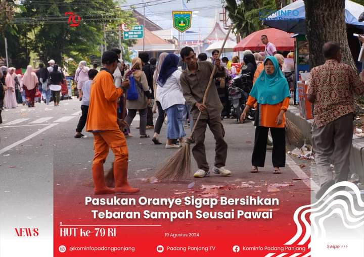 FB_IMG_1724071552360 Pasukan kuning di padang panjang bersihkan area yang dipenuhi sampah para pengunjung