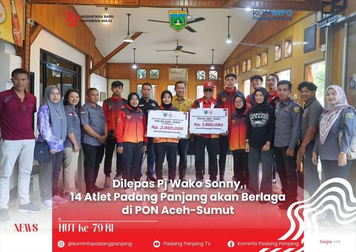Pemko Padang Panjang lepas para atelt yang akan berlaga di PON Aceh-Sumut