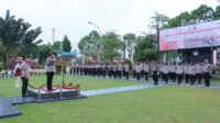 Upacara hari juang polri di Mapolres Payakumbuh