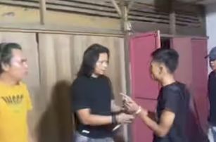 Salah satu terduga begal saat diamankan reskrim Limapuluh Kota